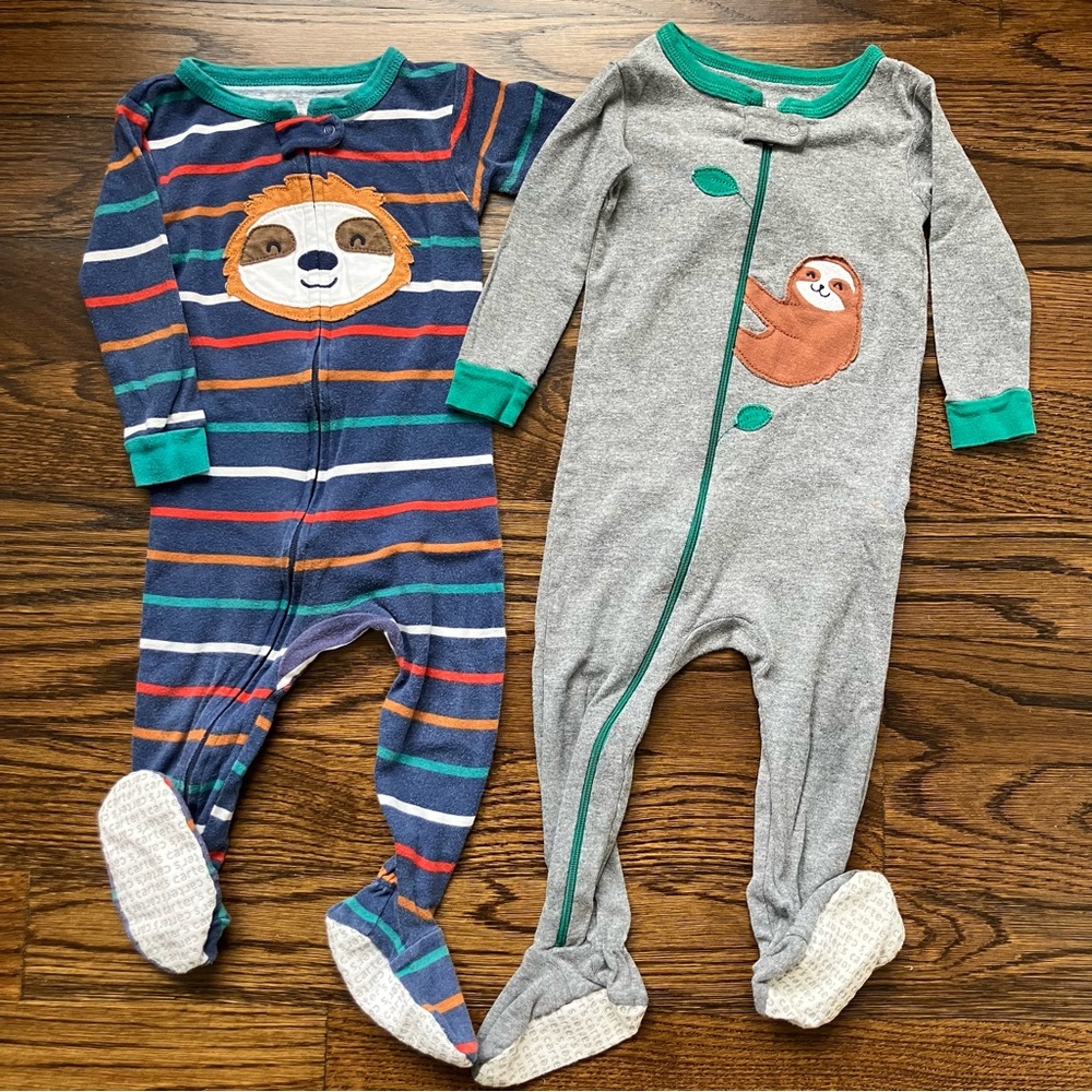 Carter’s Sloth Footie Pajamas Bundle, 18M